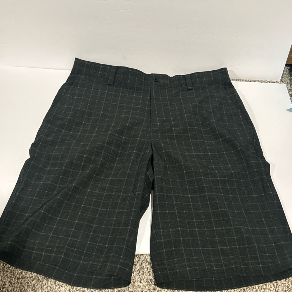 Men’s NIKE NWT Dri Fit Your Golf Shorts-size 30-Style 639801-Dark Grey Plaid